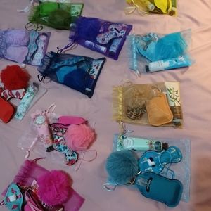 Keychain, hand sanitizers, lipgloss holder,  hand lotion, cute pompom 5.00